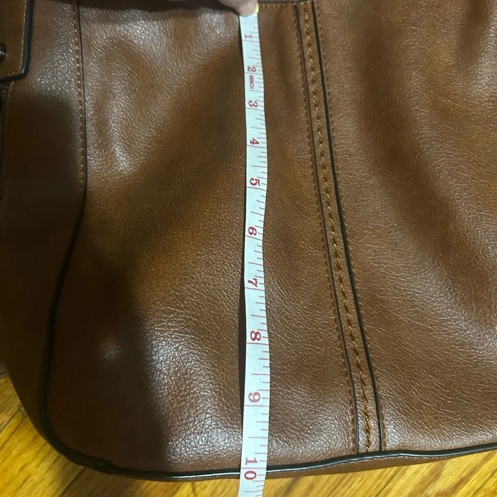 Realer Hobo Shoulder Bag Purse Vegan Leather Camel Brown Everyday Wear Casual